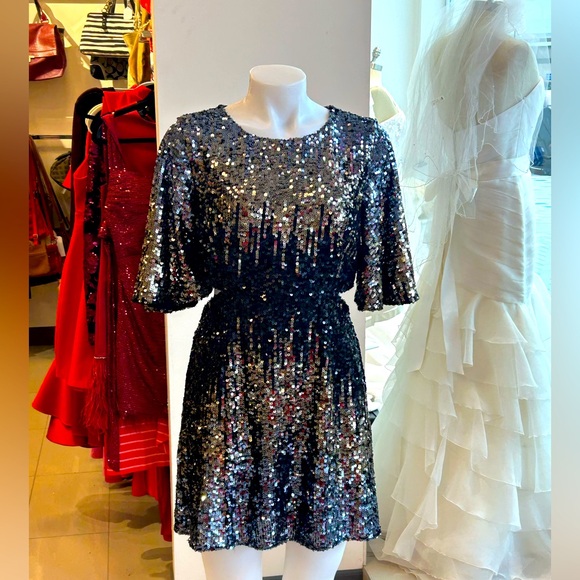 Multicolored French Connection Sequin Dress - Picture 1 of 5